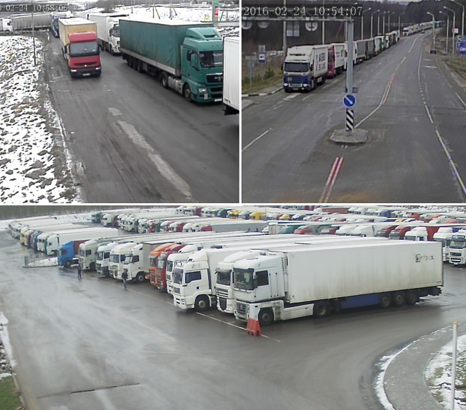 В пунктах пропуска на белорусско-литовской границе сохраняются очереди большегрузных автомобилей