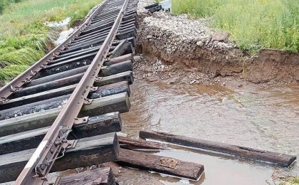 В Приморье «смыло» железную дорогу и несколько мостов