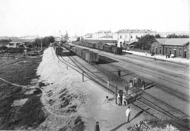  Станция Нижний Новгород. Главные железнодорожные ворота города глазами приезжающих. Конец 90-х годов XIX века.