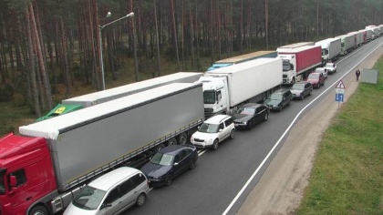 Грузовые пробки на белорусско-литовской границе становятся «хроническими»