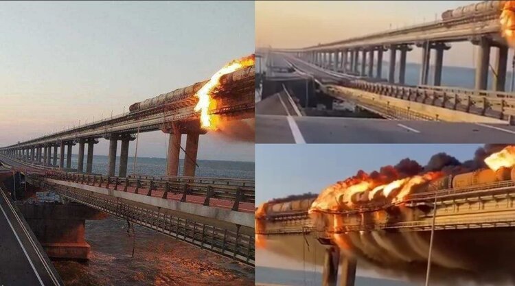 Судоходные арки Крымского моста устояли